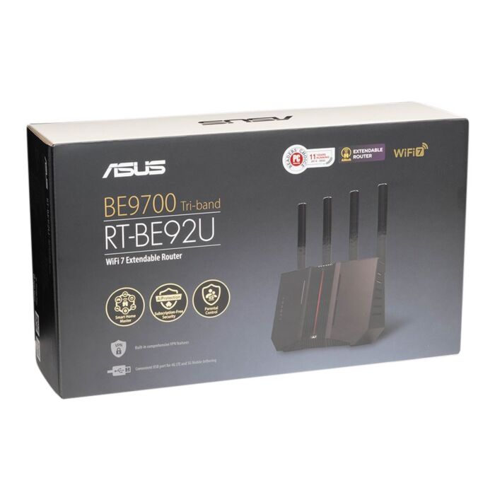 【新品未開封】ASUS Wi-Fiルーター RT-BE92U トライバンド RT-BE92U トライバンド9700 Mbps WiFi 7 ルーター > 無線LANルーター