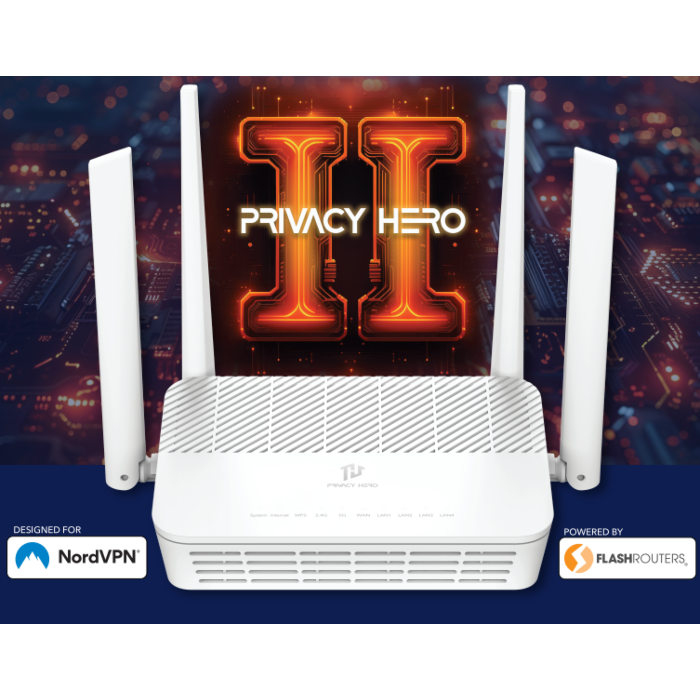 Privacy Hero VPN Router – Secure NordVPN NordLynx Home Network 